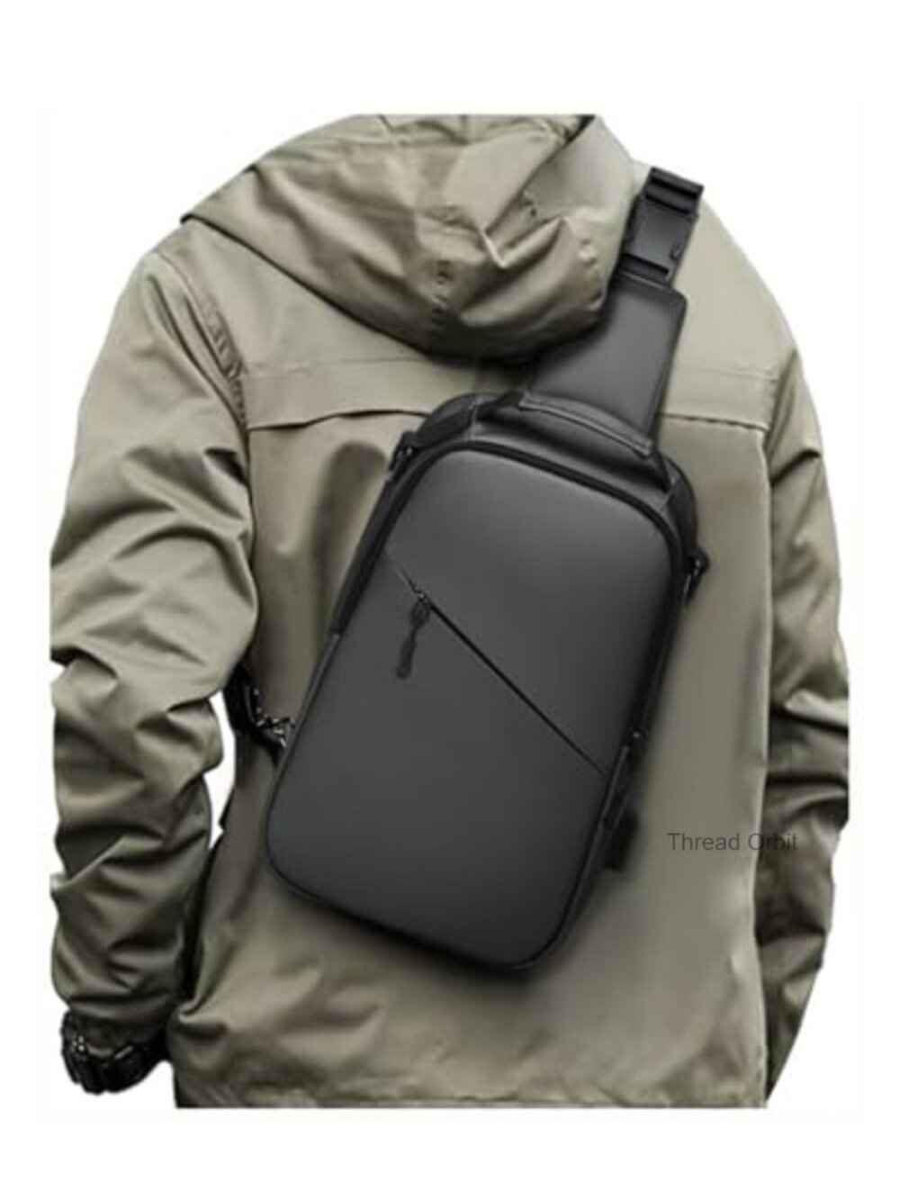 WEPLAN Crossbody Sling Bag Waterproof Polyester Adjustable Strap Unisex Travel